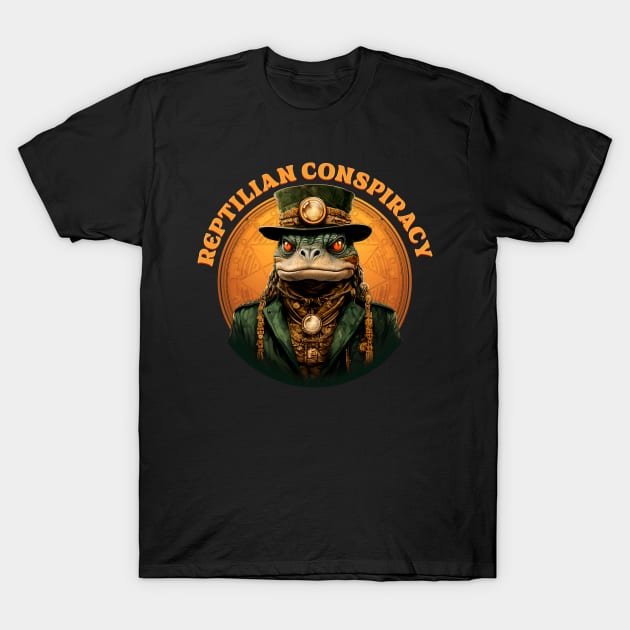 Reptilian Conspiracy - Illuminati - Anunnaki T-Shirt by Ariela-Alez